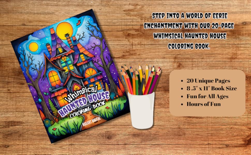 Whimsical Haunted House Coloring Book For All Ages 20