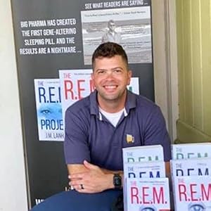 Author J.M. Lanham at a book signing.