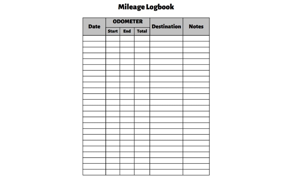 Mileage Log Book Log your Mileage for taxes or other purposes