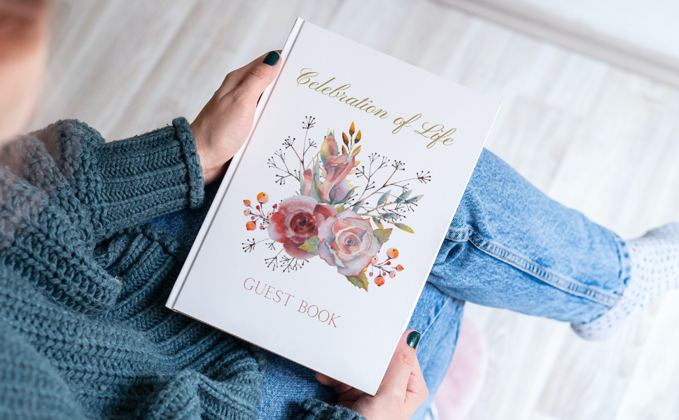 Celebration of Life Funeral Guest Book Memorial and remembrance