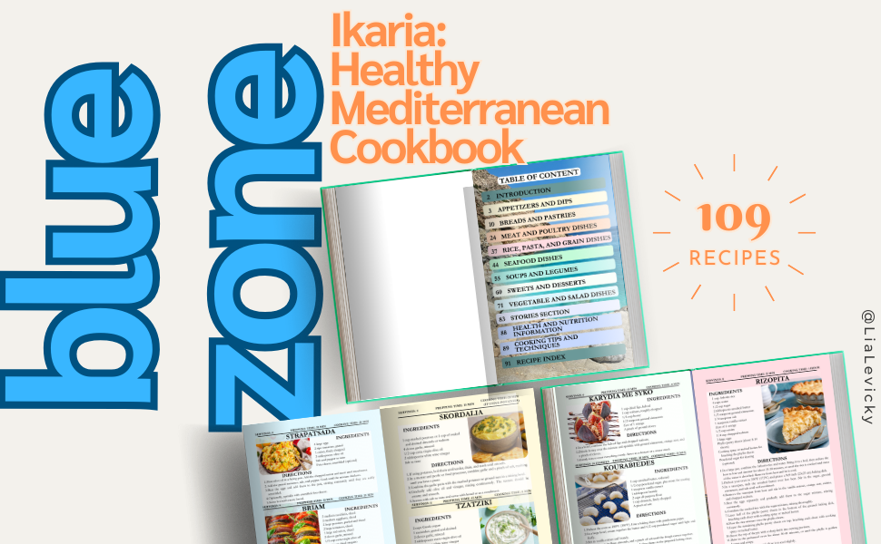 Blue Zone Ikaria Healthy Mediterranean Cookbook Greek