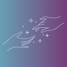 Two hands almost touching