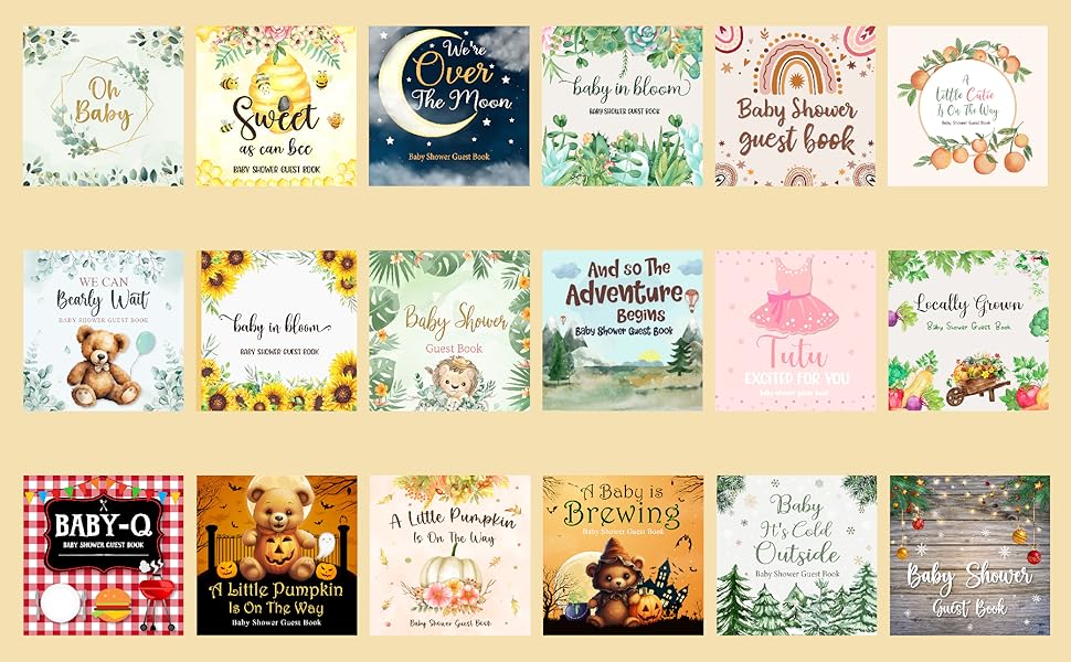 baby shower guest books, guest book for baby shower