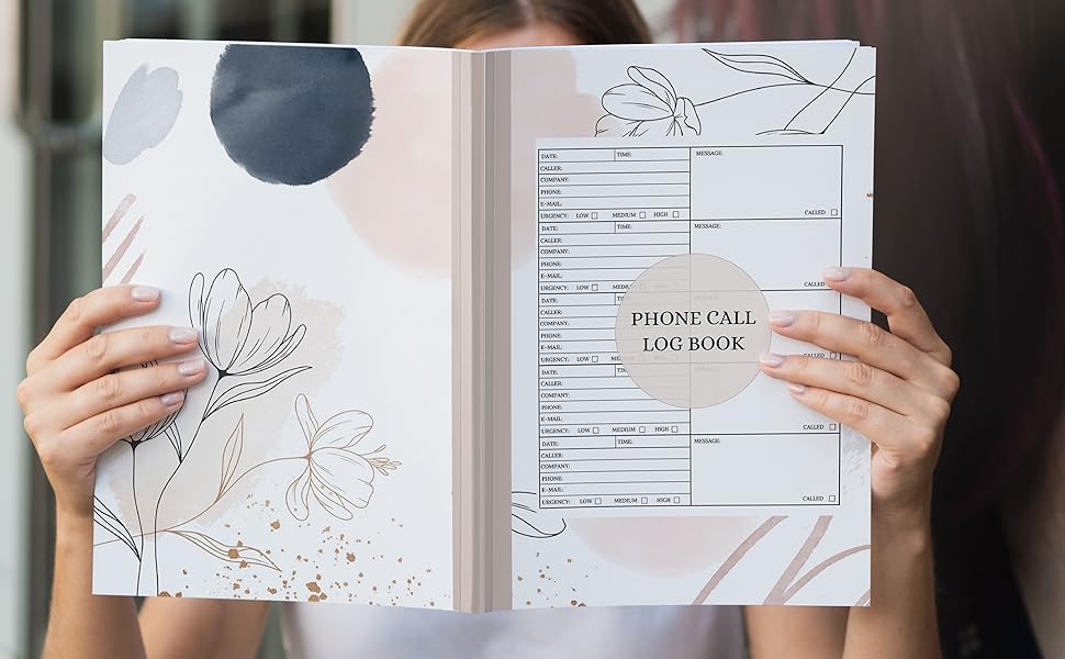 Phone Call log book Phone Call and Voicemail Recording Notebook