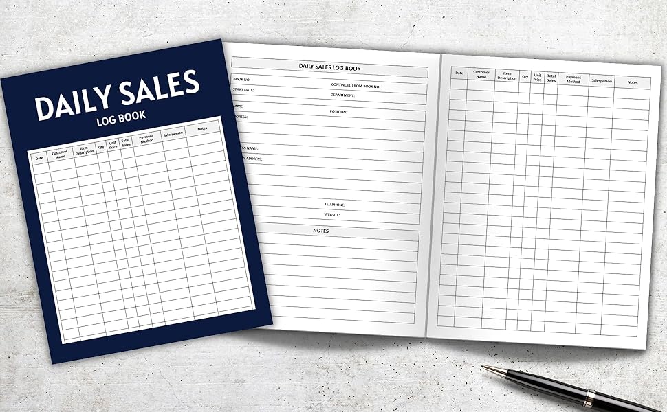 Daily Sales Log Book for Small Business Simple Business Bookkeeping