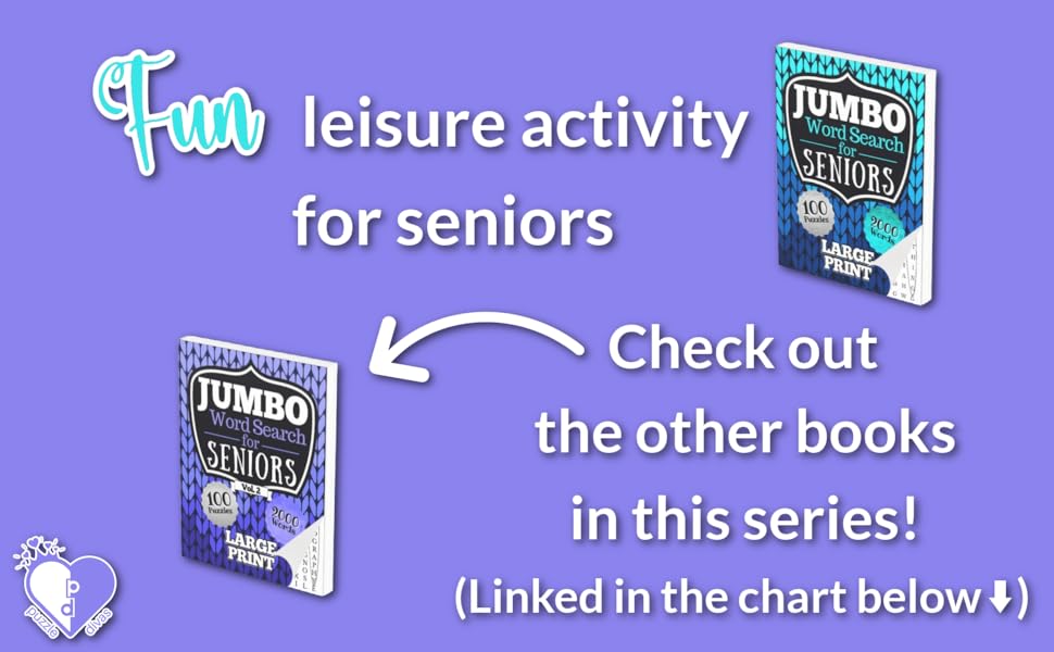 Jumbo Word Search for Seniors is a fun leisure activity for seniors