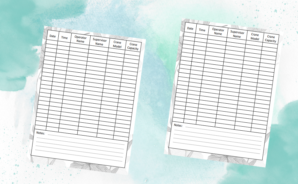 Crane Operator Log Book Crane Inspection Operator Book Checklist With