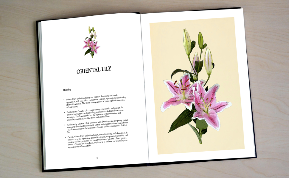 Flower Meanings A to Z: 38 Botanical Prints Including Birth