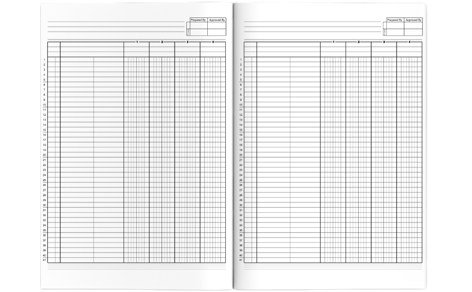 4 Column Ledger Book Four Column Accounting Ledger for Bookkeeping