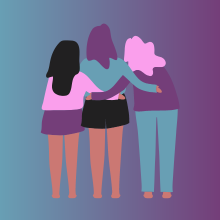 three friends together