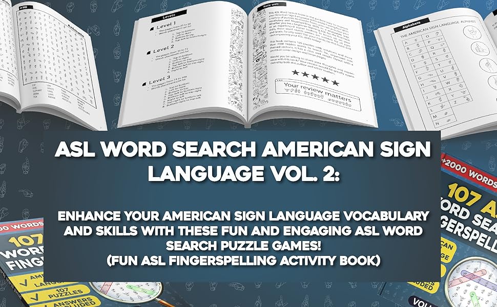 ASL Word Search American Sign Language Vol. 2: Improve American Sign ...