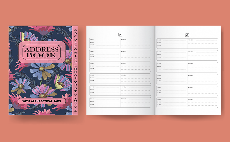 Address Book With Alphabetical Tabs Large Print Telephone Address Book With Tabs