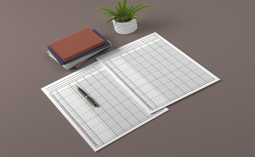 6 Column Ledger Book Accounting Book for Bookkeeping and Expense