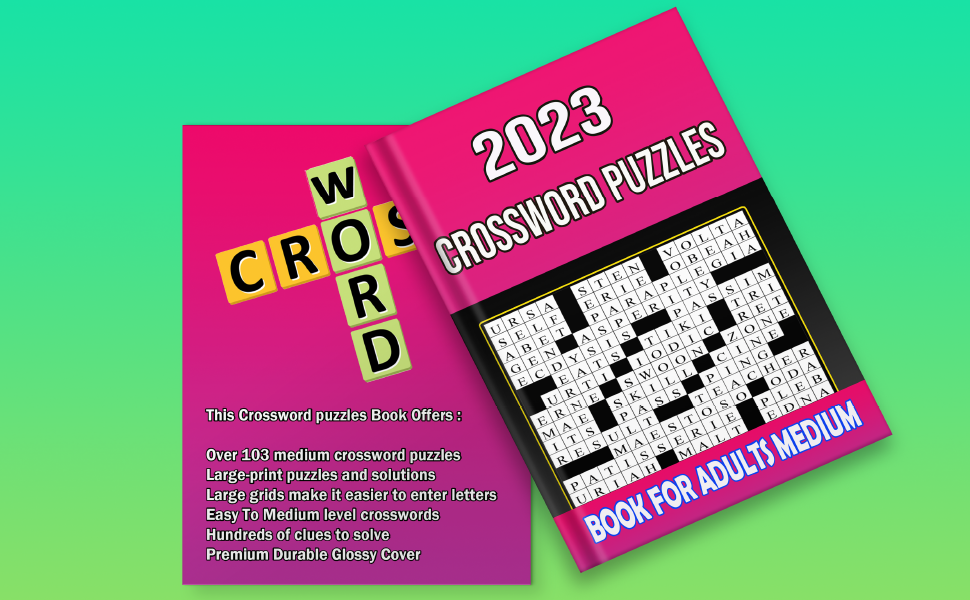 2023 Crossword Puzzles Book For Adults Medium 100+ Crossword Puzzles