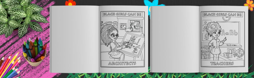 Black Girls Can Be Anything Coloring Book Inspirational Careers Self Esteem Affirmations Hair