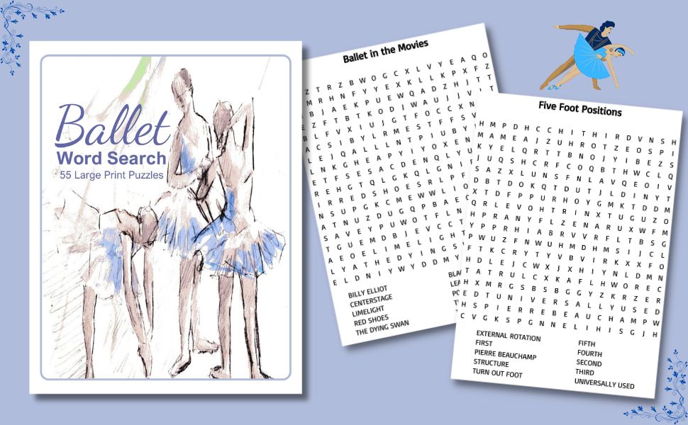 Ballett, Word Search, Ballettwortsuche, Dancers, Dance word Search, Dance History, Activity Book
