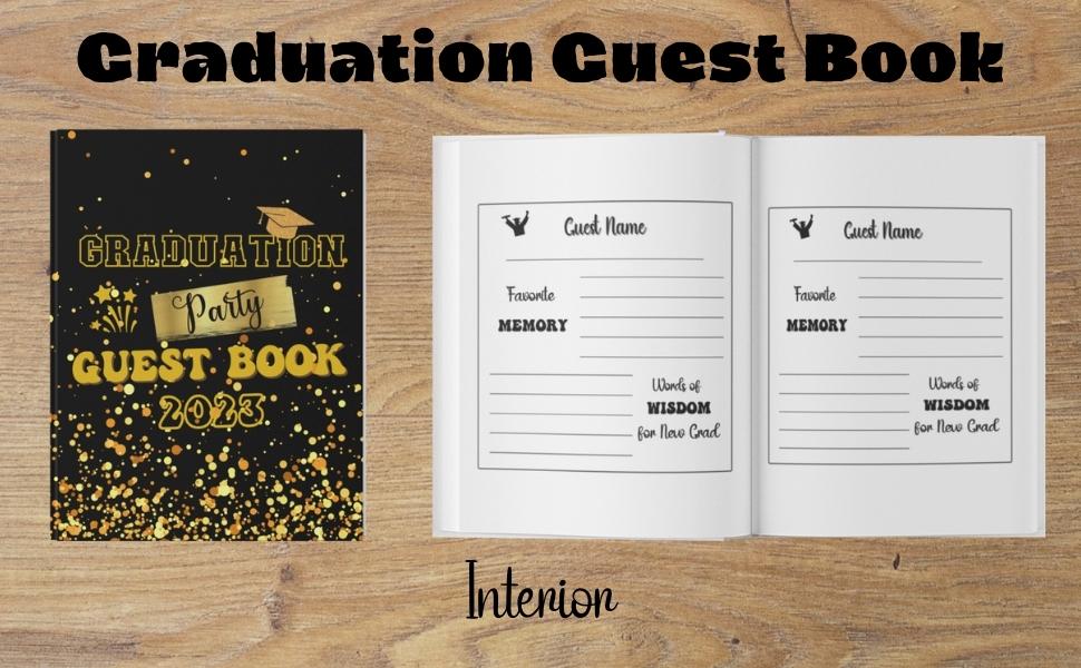 Graduation Party Guest Book 2023 Congratulations Grad