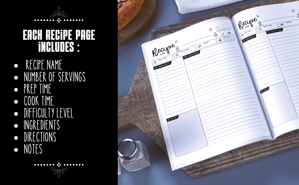 Recipe Book To Write In Your Own Recipes 140 Recipe Pages Perfect For Gathering Your Precious