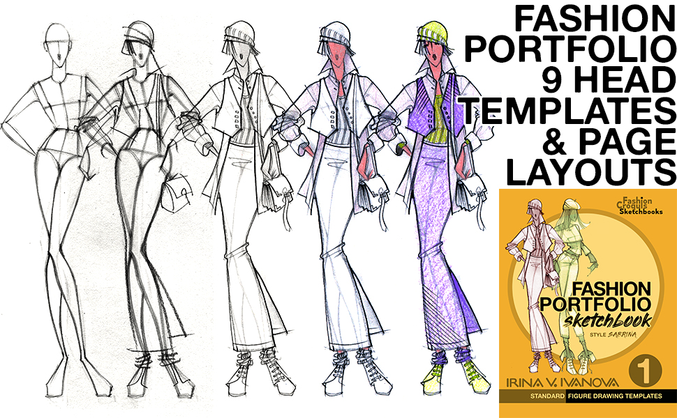 Fashion Portfolio Sketchbook 1 Standard figure drawing templates