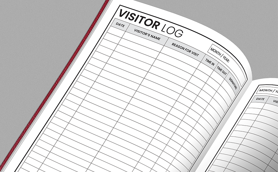 Visitors Book Sign In and Out Visitor Register Log Book for Keeping