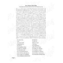 horror movie word search activity book