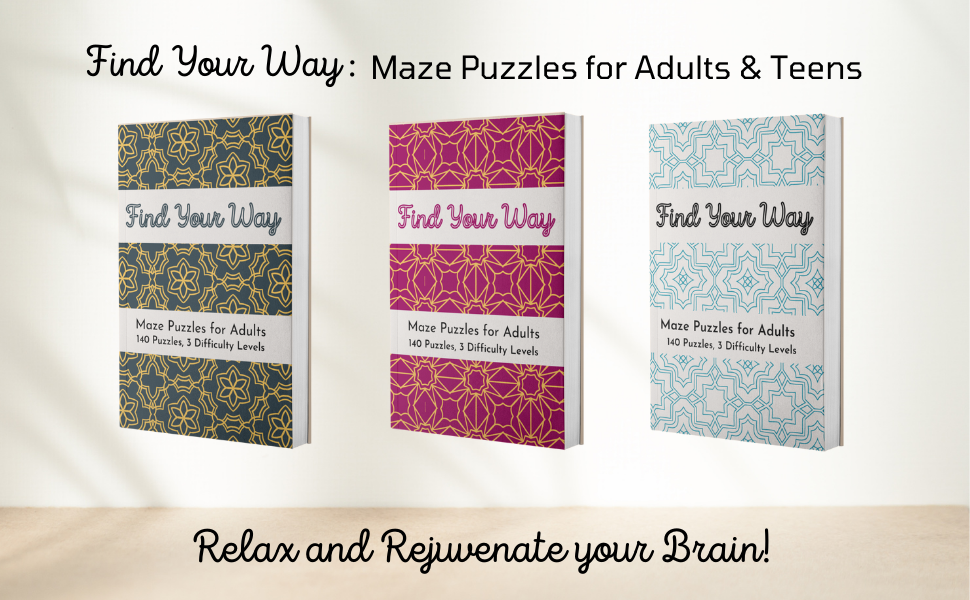 Find Your Way A Maze Puzzle Book for Adults and Teens Improve your
