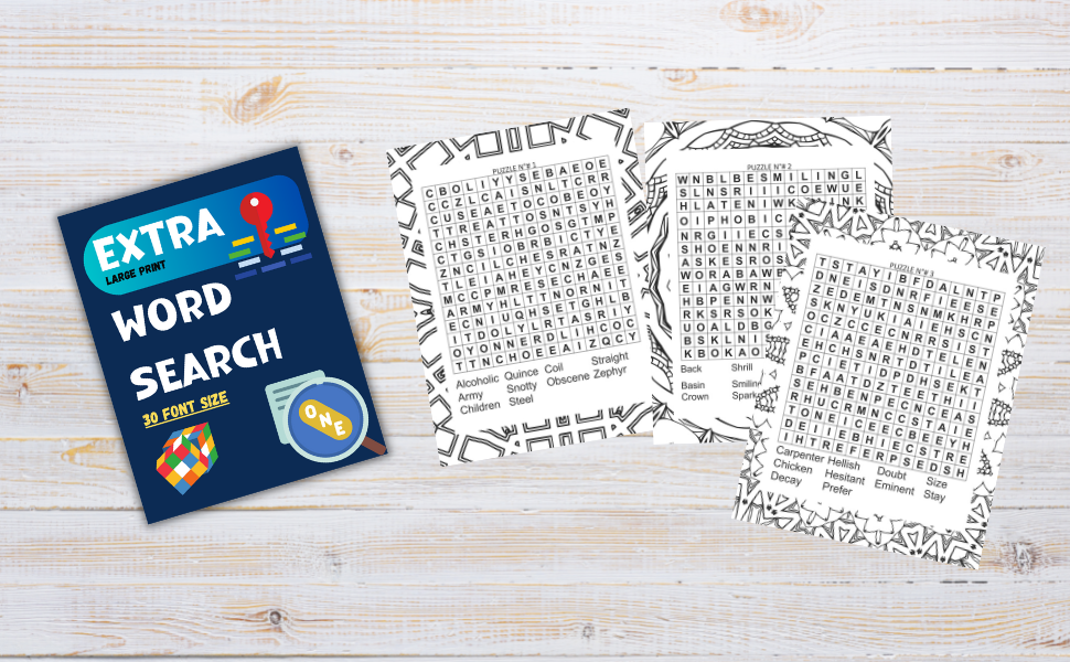 Extra Large Print Word Search Simple Jumbo Word Search Books for