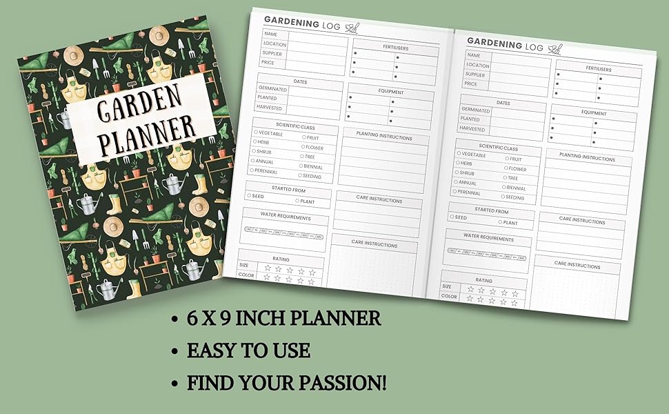 Garden Planner Log Book Indoor and outdoor gardening journal for