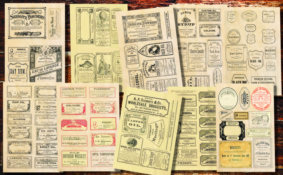 Vintage Labels Ephemera Collection: 183 Vintage Advertising