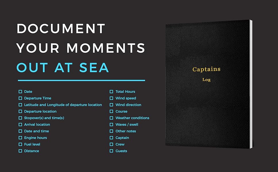 Captains Log Sailing, boating, and ships log book Track trips
