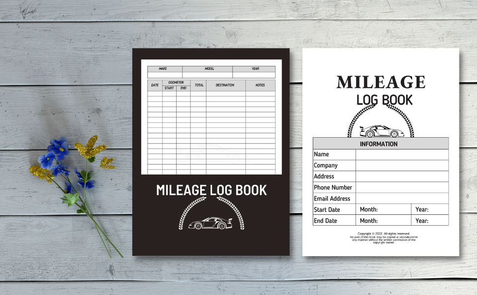 MILEAGE LOG BOOK Mileage Record Book To Record And Tract Your Daily