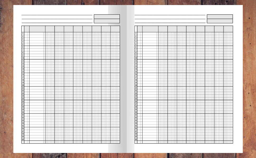 8 Column Ledger Book General Accounting Ledger Book for