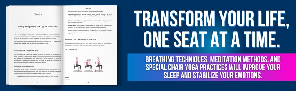 Special chair yoga practice for seniors to improve sleep quality and stress release