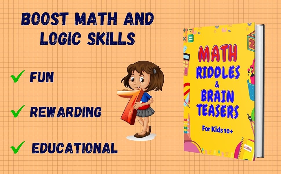 Math Riddles & Brain Teasers for Kids (Ages 10+): Fun and Challenging ...