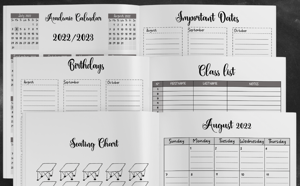 Teacher Lesson Planner 20222023 Vertical Teacher Planner