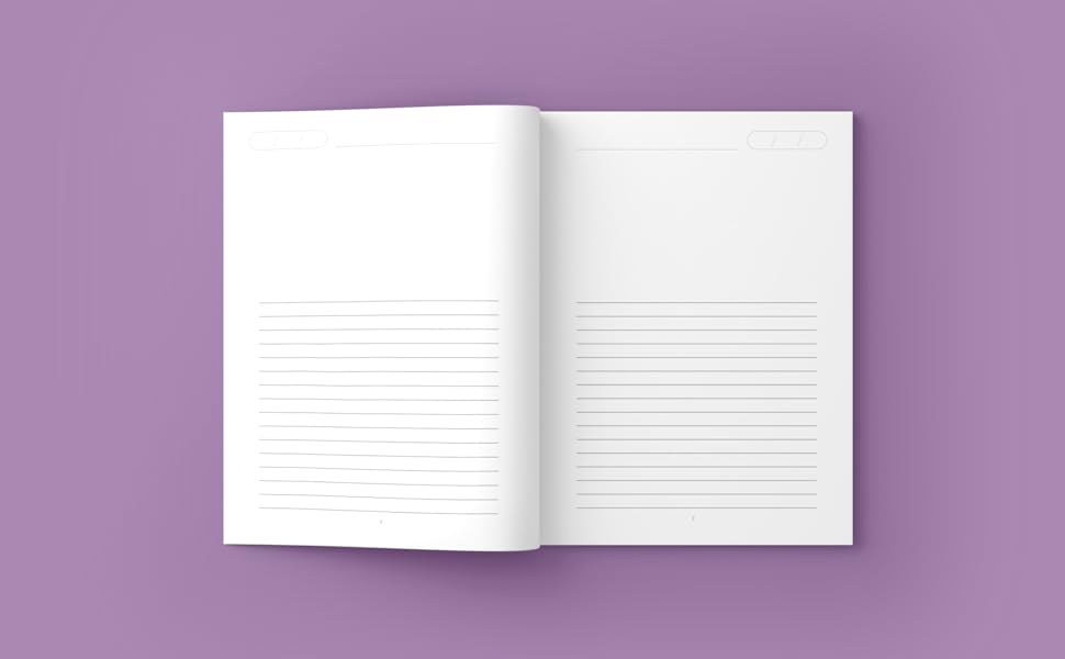 Wide Ruled Composition Notebook Teal Softcover Draw & Write Journal by