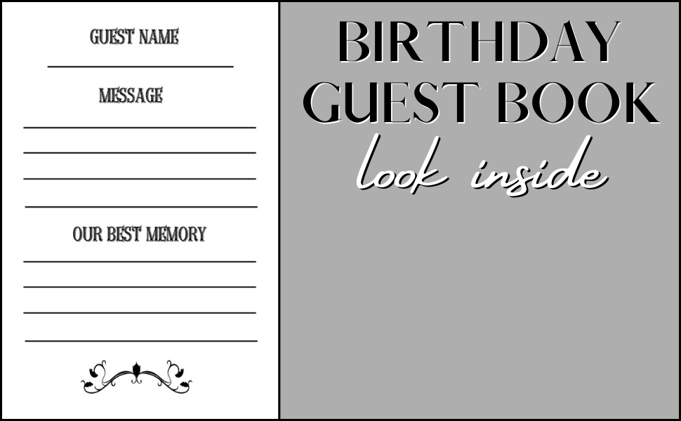 90th Birthday Guest Book Hardcover Hardback For Friends and Family To