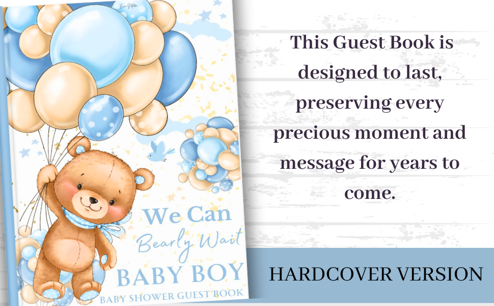 This guest book is perfect for your baby shower to capture who attended your baby shower.