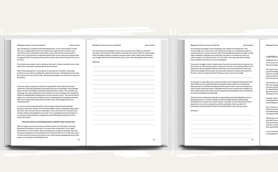 Workbook for Richard Schwartz Ph.D's No Bad Parts Printed Exercises