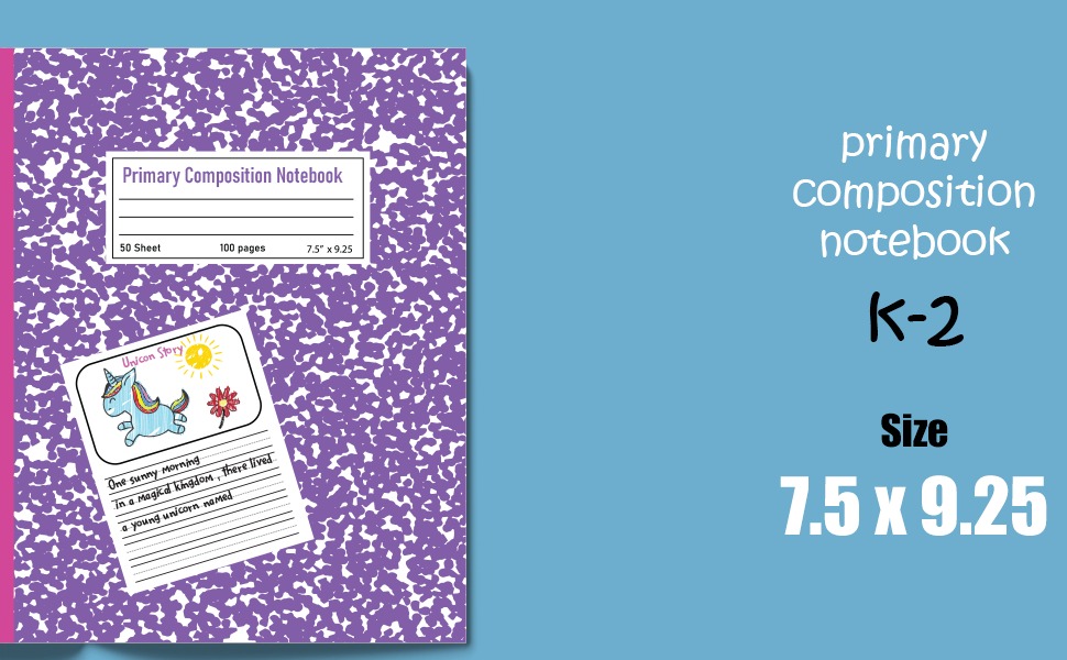 Primary Composition notebook K2 Purple Marble Primary