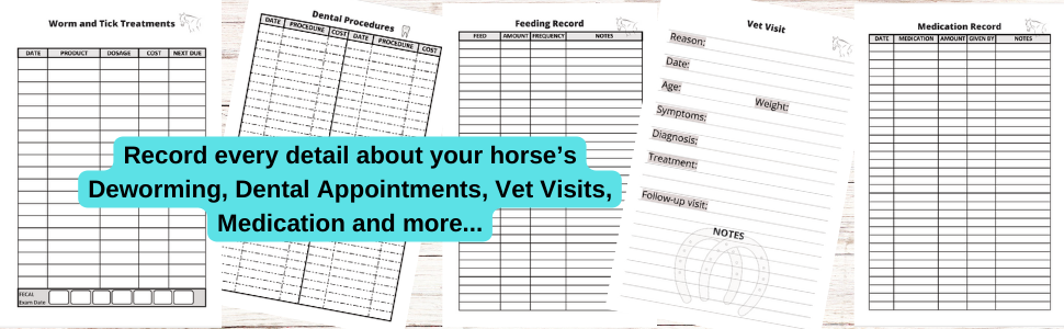 Record all info on your horse's health and wellbeing