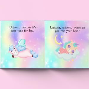 Book interior with unicorns 