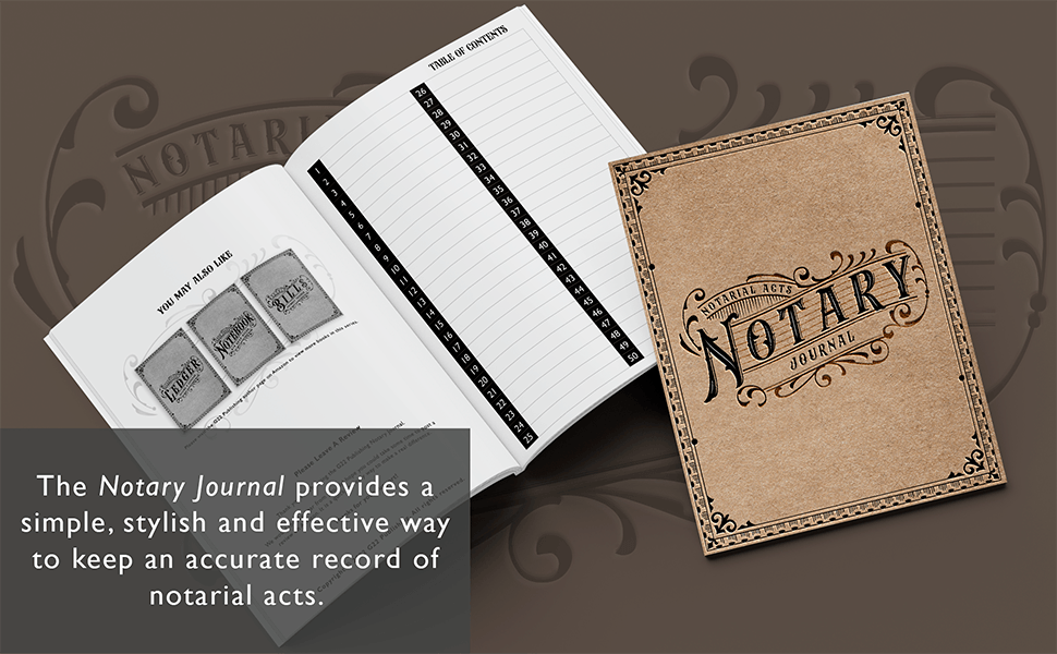Notary Journal Notary Log Book Journal for Signing Agents to Record
