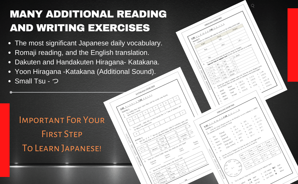 Learning Japanese Workbook for Beginners Hiragana Katakana