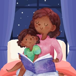 mom reading to daughter