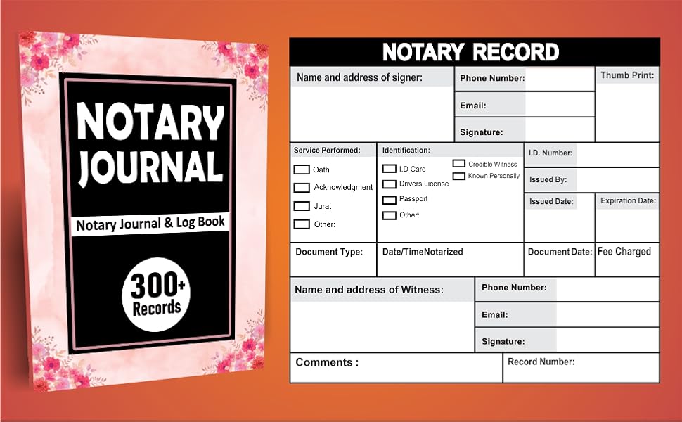 Notary Journal Notary Public Record Book To Record Notarial Acts 300