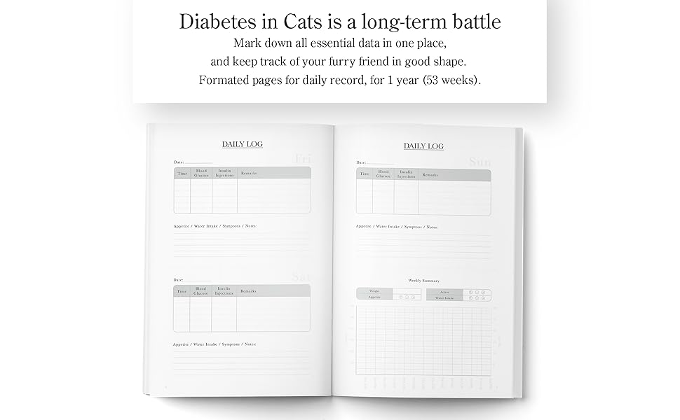 Cat blood sugar Record Book