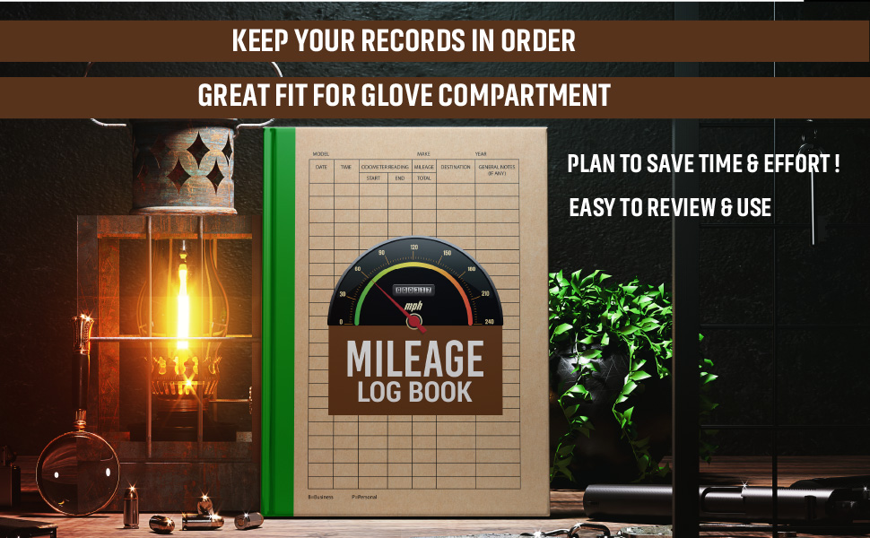 VEHICLE MILEAGE LOG BOOK BUSINESS, SELFEMPLOYED, PERSONAL RECORD KEEPING for IRS/HMRC/CRA/ATO