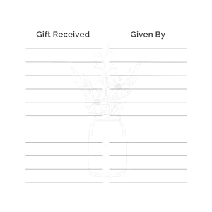 Baby-Q Baby Shower Guest Book Gift Log