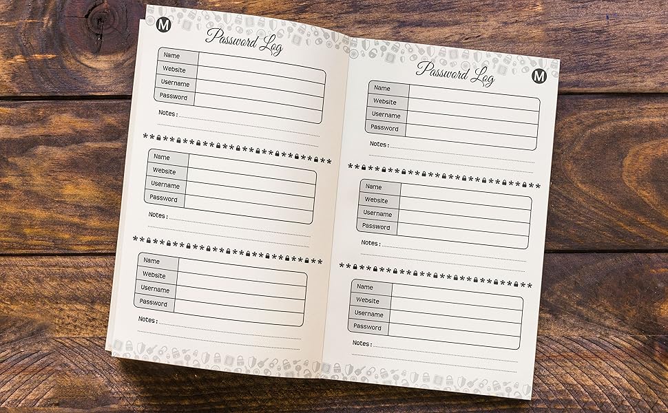 Password Book Password Log Book Keeper With Alphabetically